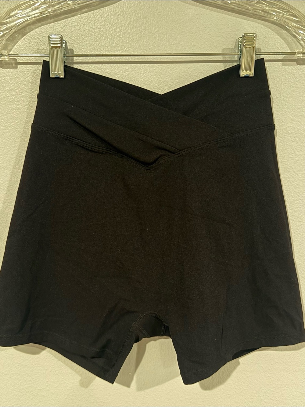 Women's Black V-Waist Performance Shorts